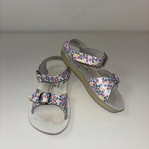 Salt Water Sandals Toddler Girls Sz 9 Hoy Shoe Surfer Leather Flowers‎ Patent